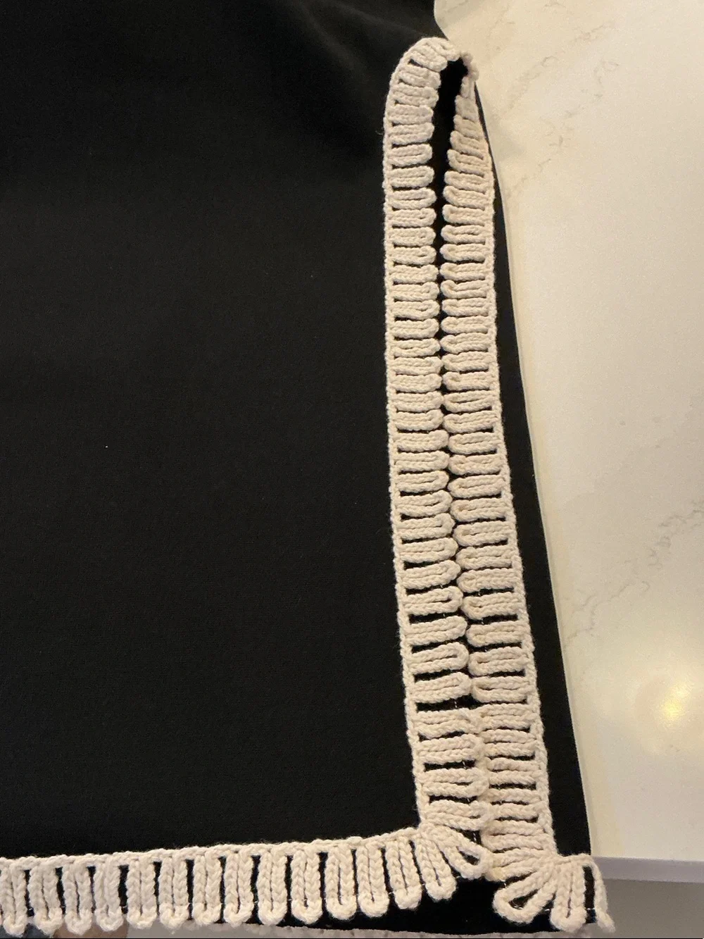 Black Skirt with Cream Trim — Women Skirt Set - Picture 2 of 7